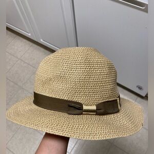 Stetson Women's Beige Straw Hat with Brown Band